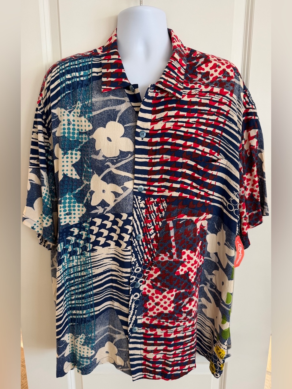 Jams World Men's Hawaiian Aloha Short Sleeve Shirt, XXL, “Simpson”, NWT